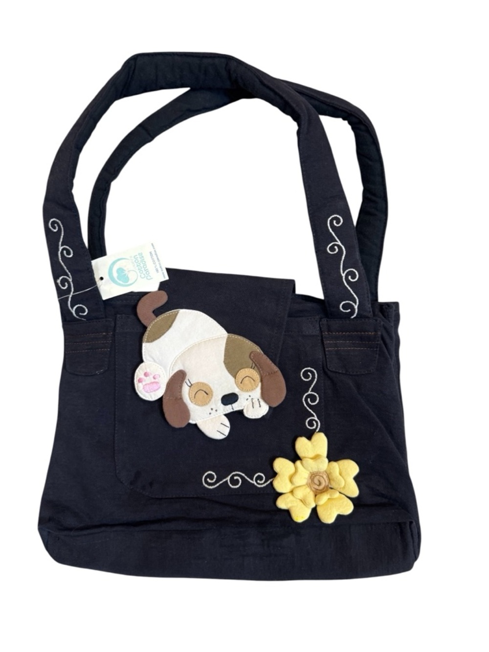 Denim  Dog Purse Bag  NWT Cute Black Crocodile Creek